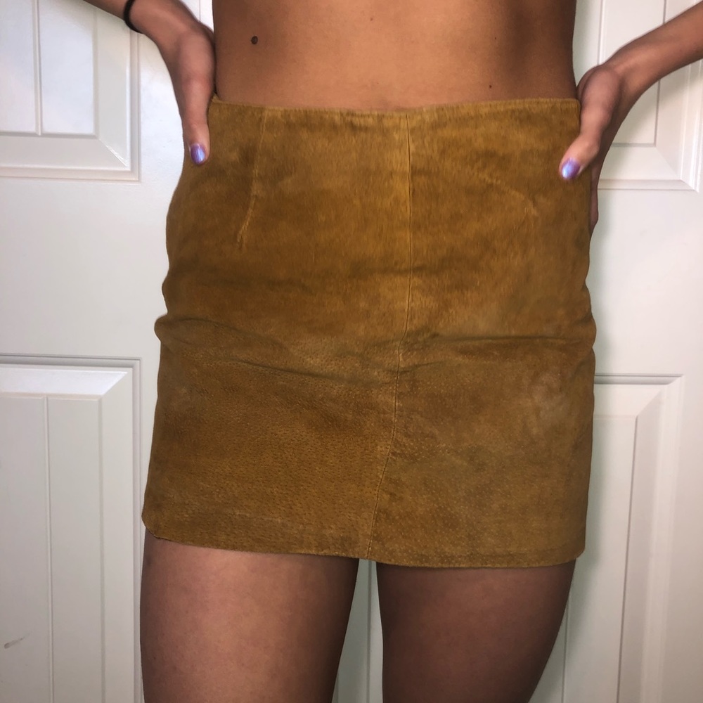 Suede skirt